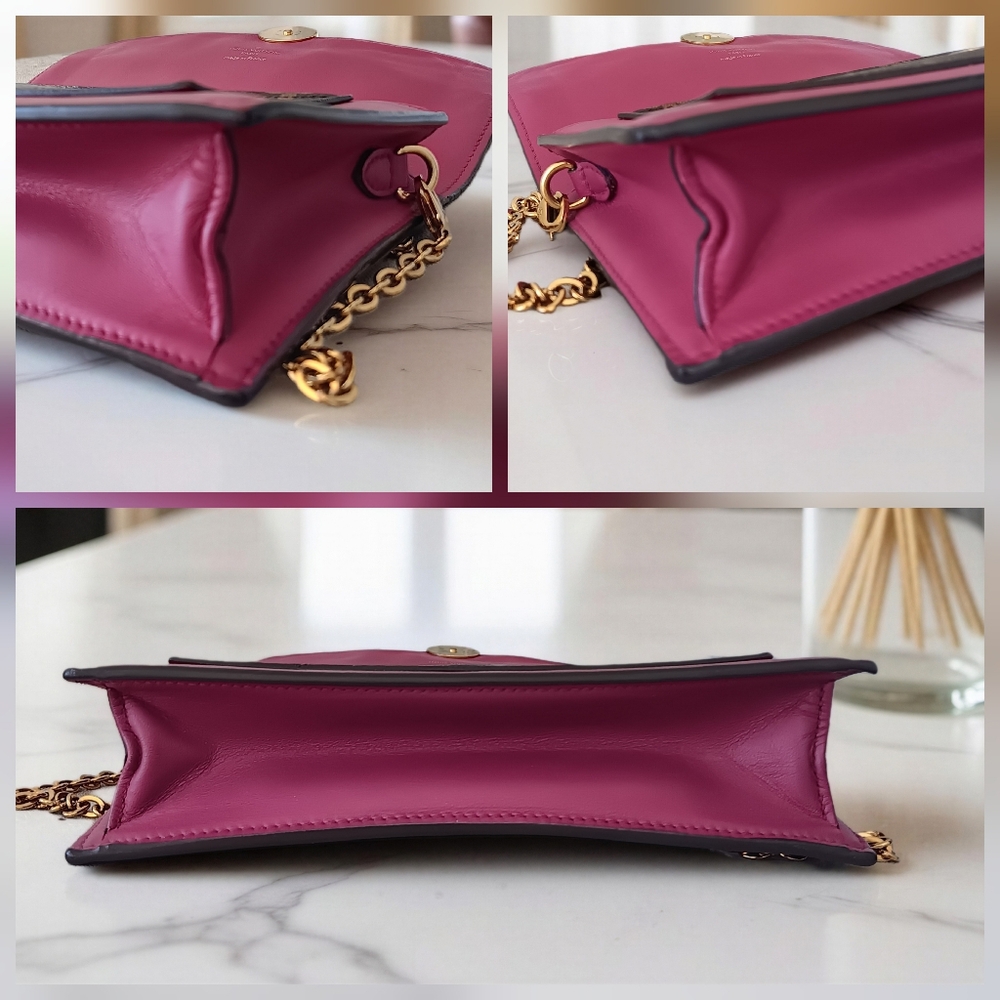 Louis Vuitton Flore Chain Wallet Monogram Fuchsia Pink Crossbody Clutch 2020 - Picture 10 of 17